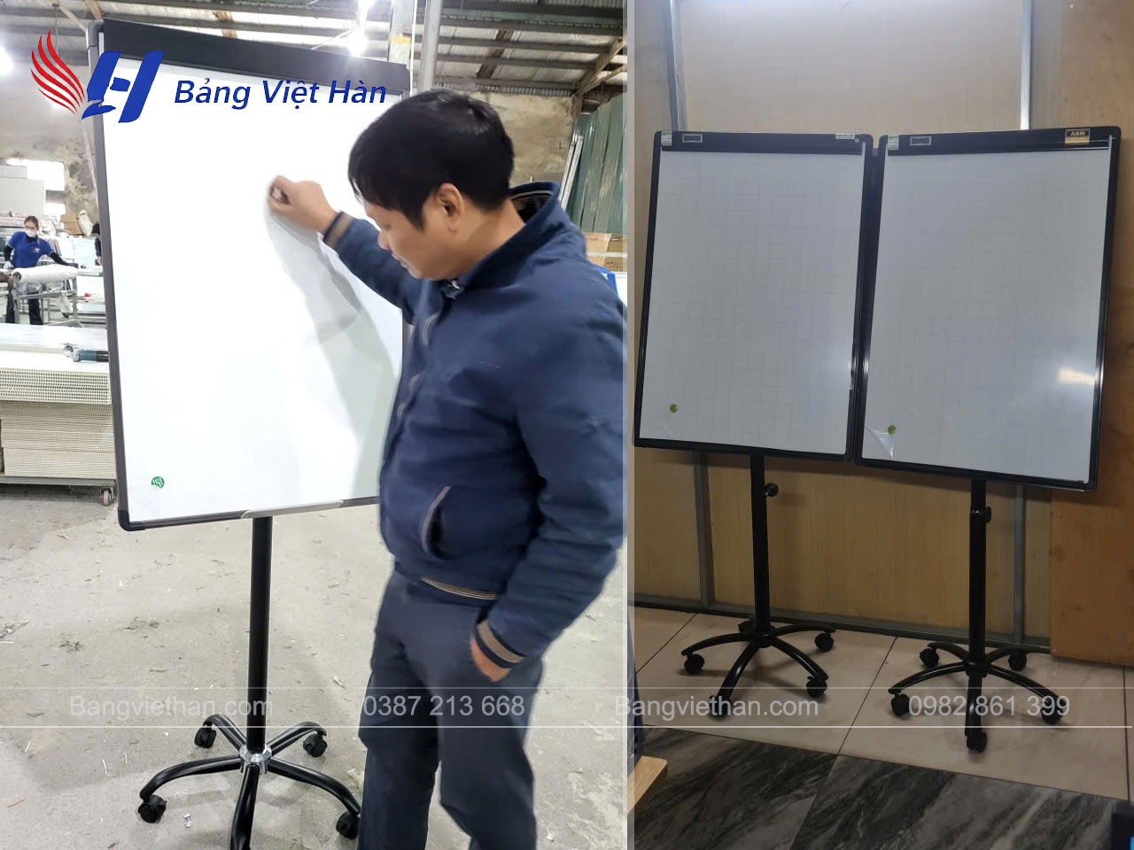 Bảng Flipchart chân tròn di động