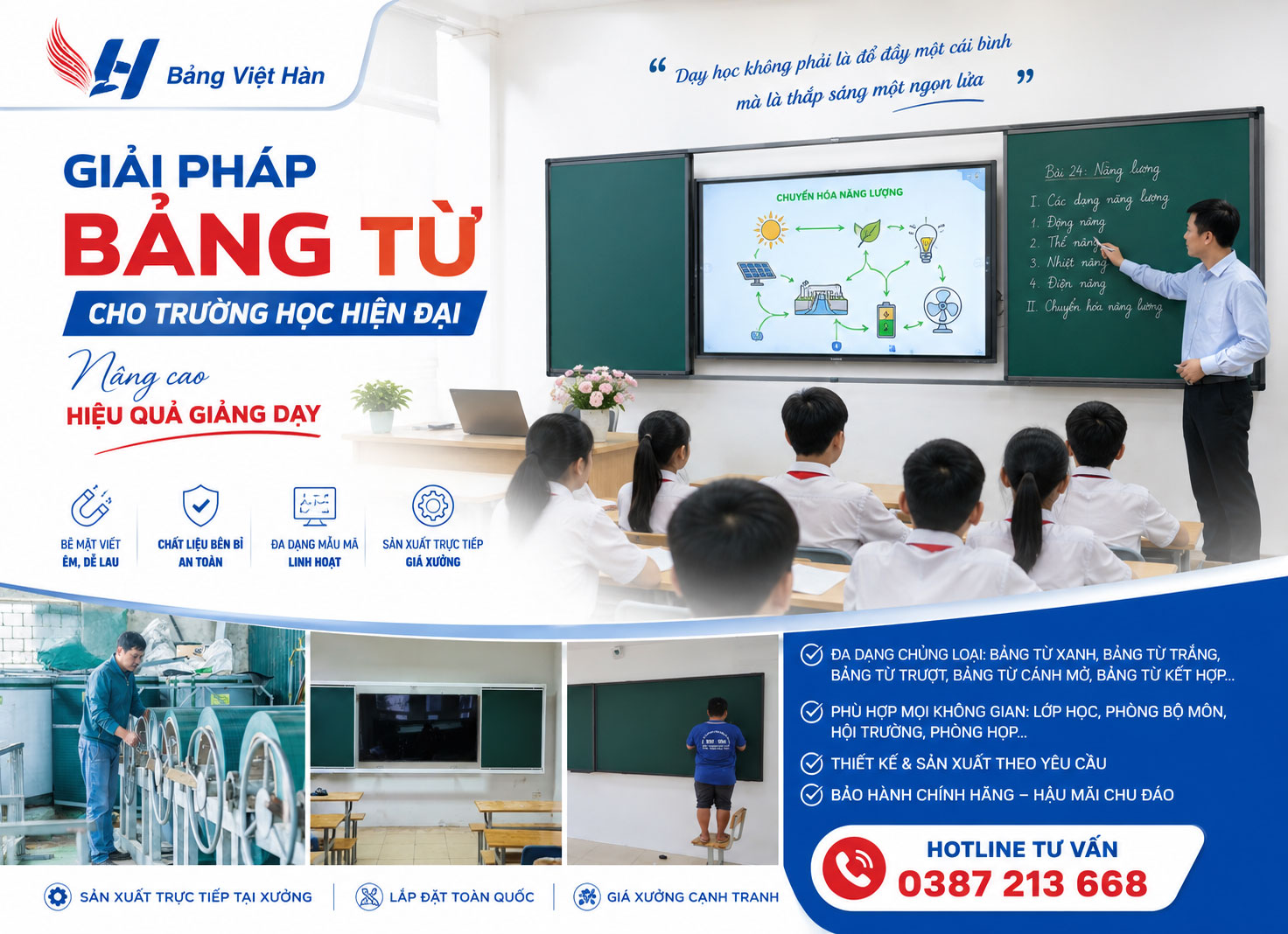 Giải Pháp Bảng Từ Cho Trường Học Hiện Đại