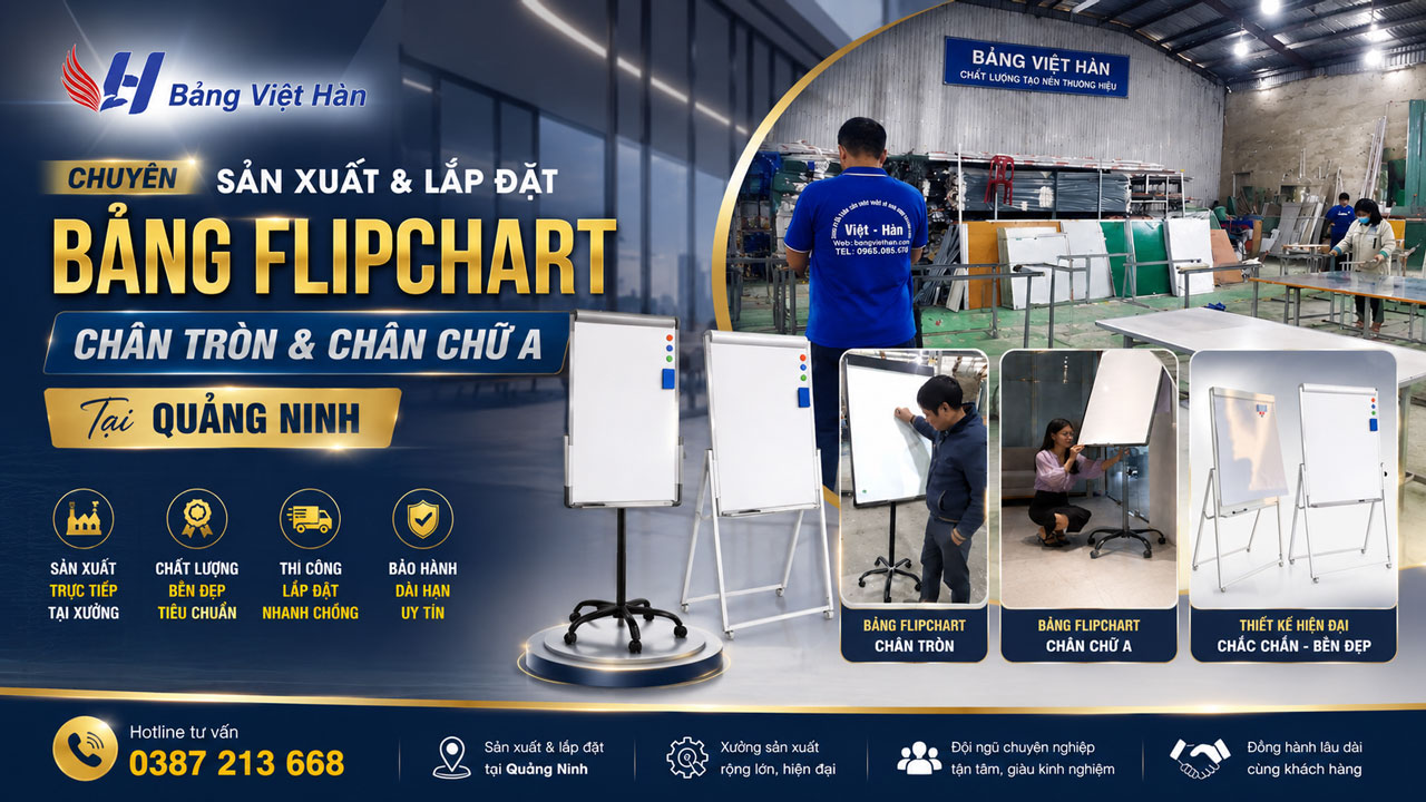 Bảng Flipchart Chân Tròn & Chân Chữ A Tại Quảng Ninh