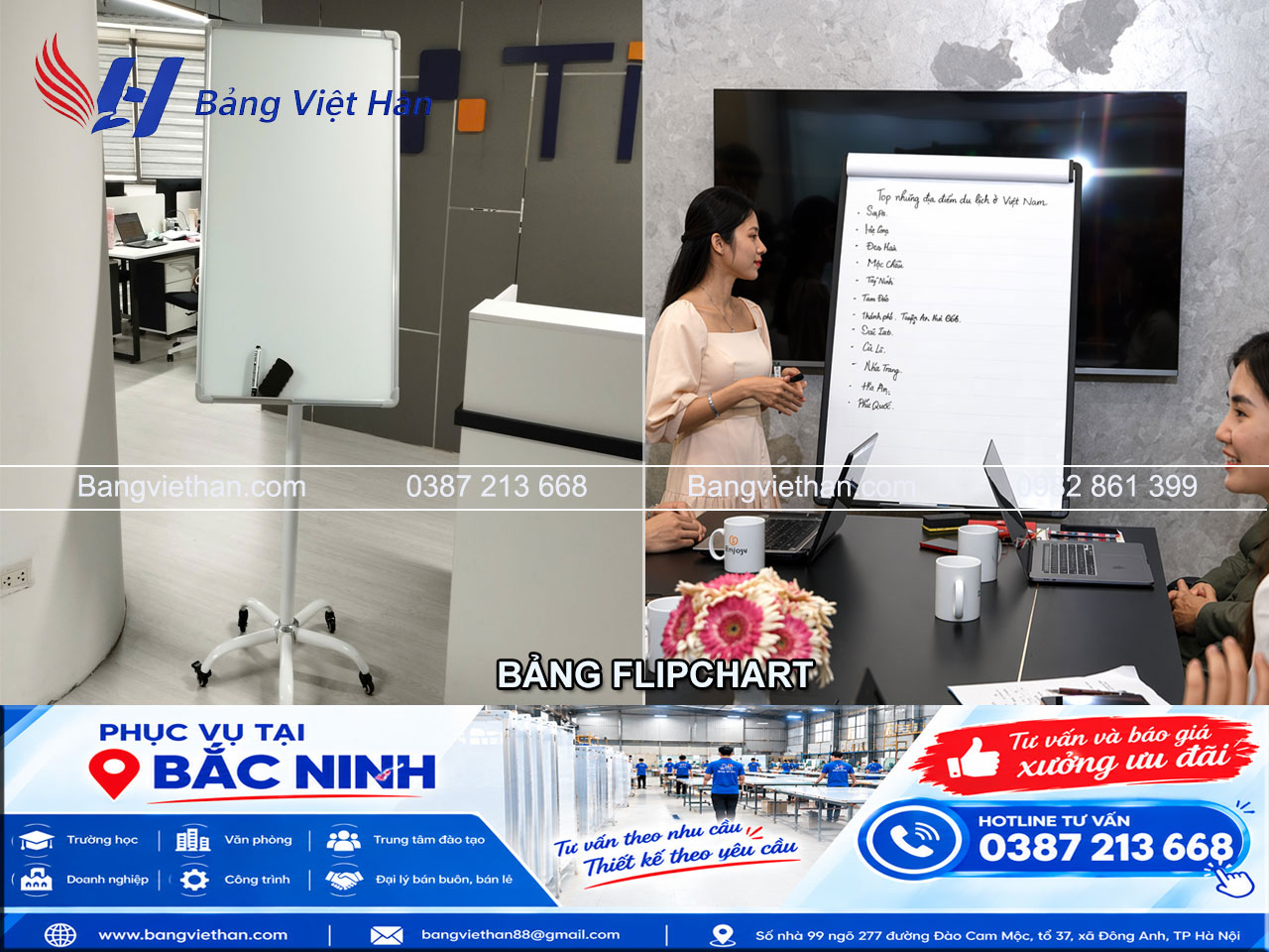 Sản Xuất & Lắp Đặt Bảng Từ Mặt Trắng Giá Xưởng Tại Bắc Ninh