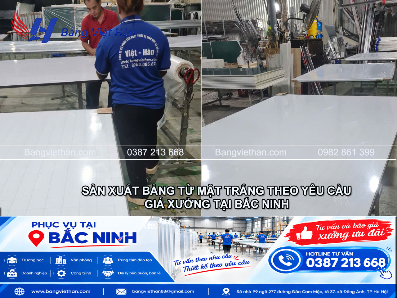 Sản Xuất & Lắp Đặt Bảng Từ Mặt Trắng Giá Xưởng Tại Bắc Ninh