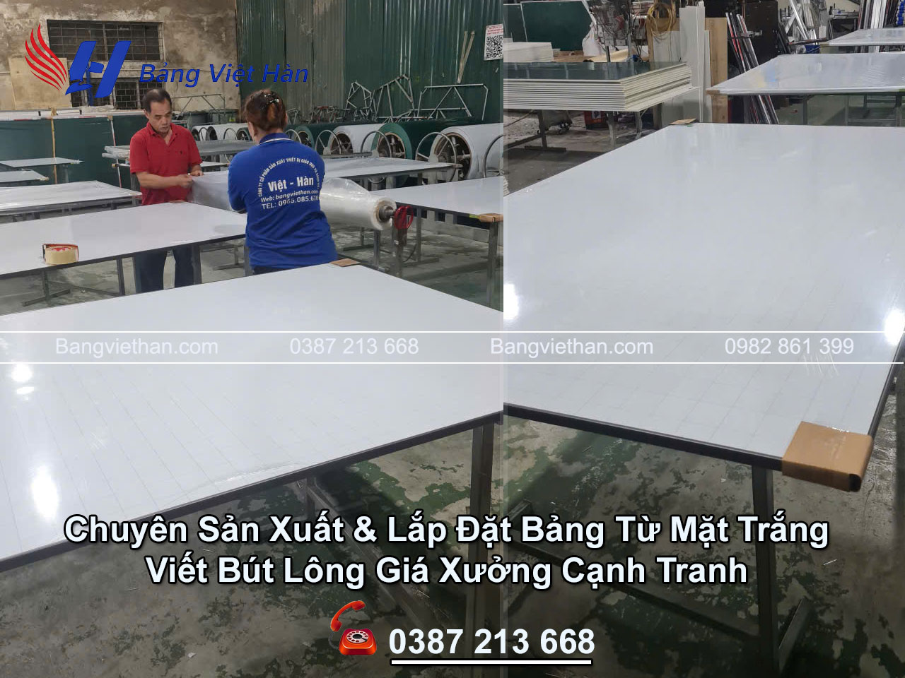 Sản Xuất & Lắp Đặt Bảng Từ Mặt Trắng Viết Bút Lông Giá Xưởng